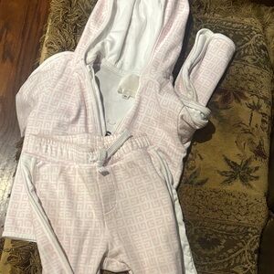 Givenchy Pink and White Geometric Hoodie